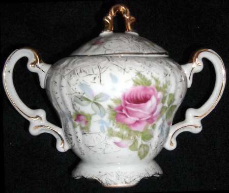 Dresden Rose Sugar Bowl & Lid