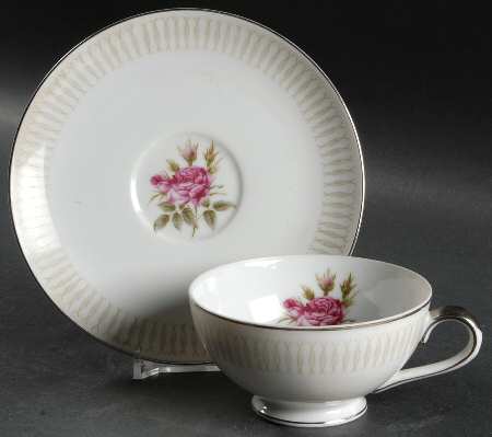 Embassy Rose Footed Cup & Saucer Set