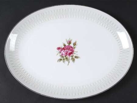 Embassy Rose 12" Oval Serving Platter