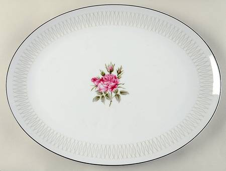 Embassy Rose 14" Oval Serving Platter