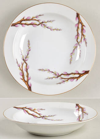 Pussy Willow Rim Soup Bowl