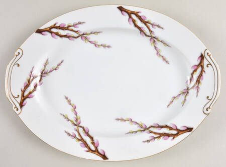 Pussy Willow 12" Oval Serving Platter