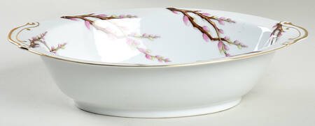 Pussy Willow 10" Oval Vegetable Bowl