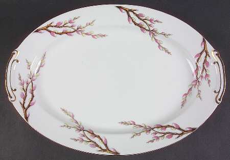 Pussy Willow 16" Oval Serving Platter