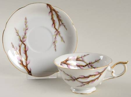 Pussy Willow Footed Cup & Saucer Set
