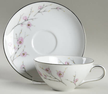 Spring Blossom Flat Cup & Saucer Set