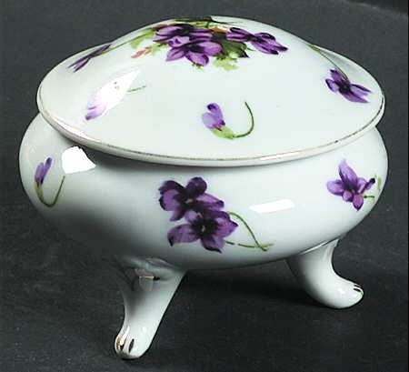 Sweet Violets Trinket Box & Lid