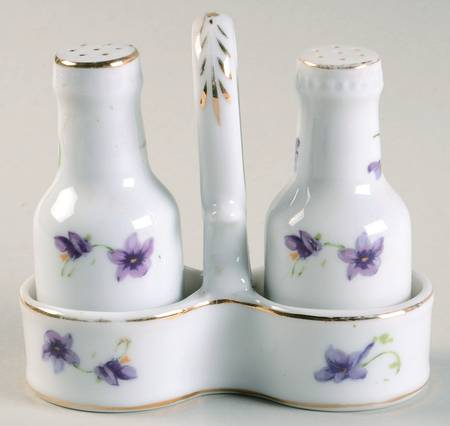 Sweet Violets Tray for Salt and Pepper Set