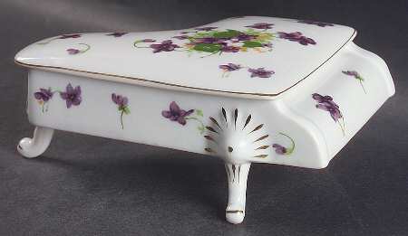 Sweet Violets Trinket Box with Lid