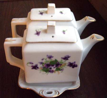 Sweet Violets Tea for Two Set & Tray