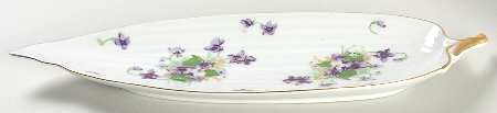 Sweet Violets 12" Leaf Dish