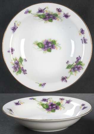 Sweet Violets Rim Fruit/Dessert (Sauce) Bowl