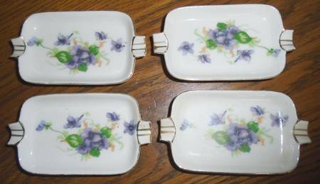 Sweet Violets 4" Rectangular Ashtray