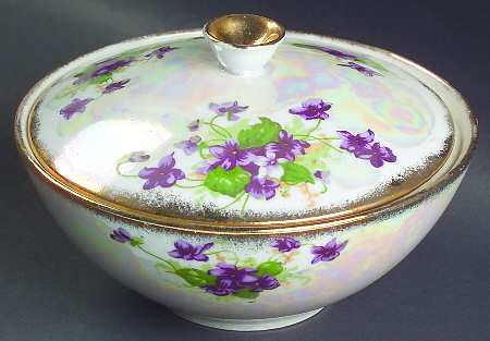 Sweet Violets Candy Box & Lid