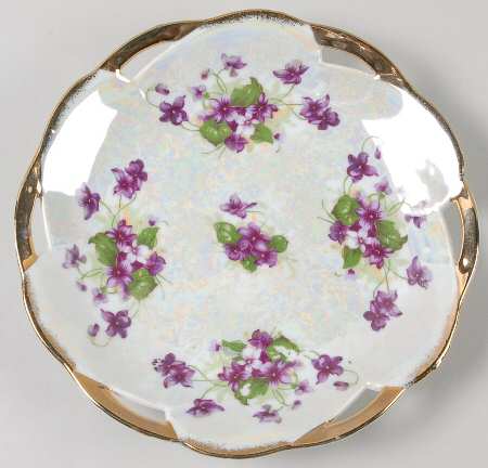 Sweet Violets Pierced Edge Salad Plate