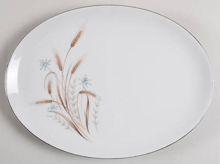 Wheat Bouquet 12" Oval Serving Platter