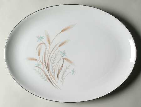 Wheat Bouquet 16" Oval Serving Platter