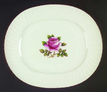 Carleton Rose 15" Oval Serving Platter