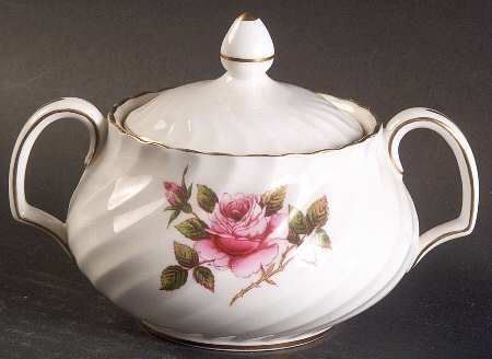 Carleton Rose Sugar Bowl & Lid