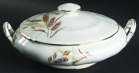 Golden Horizon Round Covered Vegetable