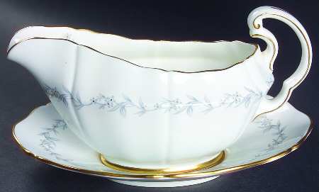 Morning Mist (Scalloped) Gravy Boat & Underplate