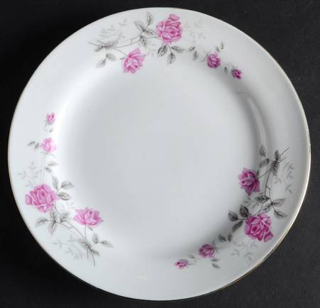 Victorian Rose Rim Salad Plate