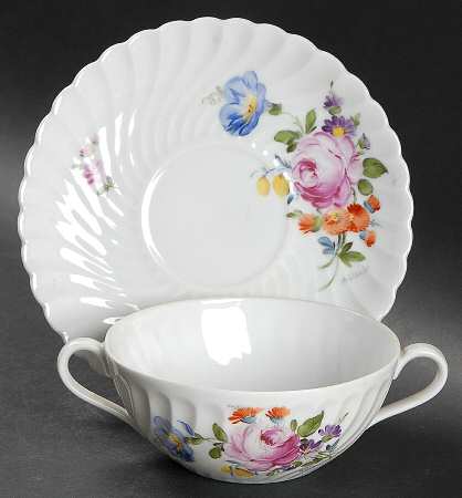 1012 Flat Cream Soup Bowl & Saucer Set