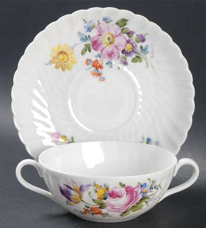 1012 Flat Cream Soup Bowl & Saucer Set