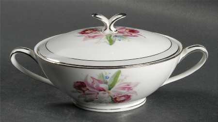 Orchid Sugar Bowl & Lid