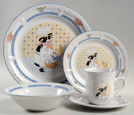 Kitchen Kow 5 Piece Place Setting