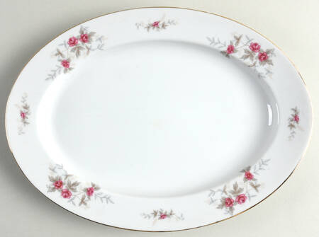 Highland Rose 12" Oval Serving Platter