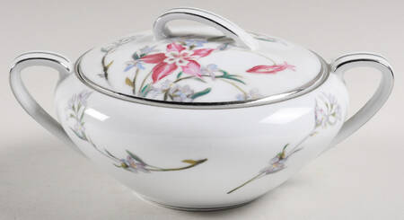 Verna (Platinum Trim) Sugar Bowl & Lid