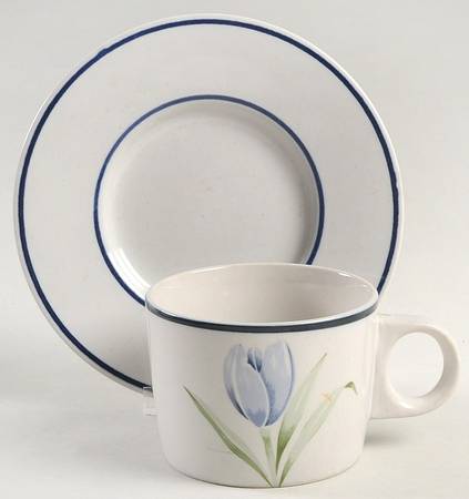 Alice Flat Cup & Saucer Set