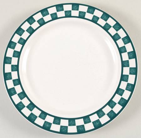 Checks Evergreen Salad Plate