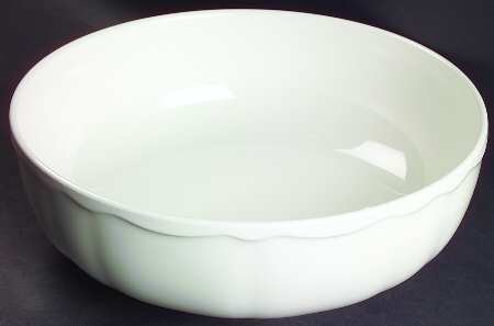 Gourmet White 11" Large Salad Serving Bowl