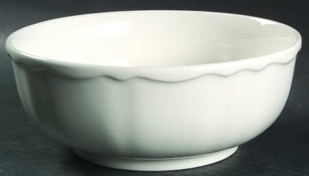 Gourmet White 7" Round Vegetable Bowl