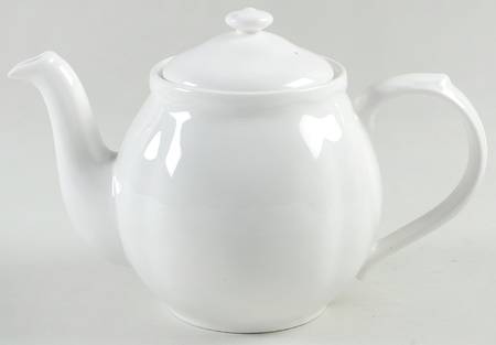 Gourmet White Teapot & Lid