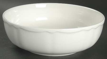 Gourmet White 9" Round Vegetable Bowl