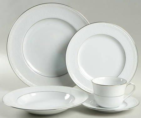 Whitecliff Platinum 5 Piece Place Setting