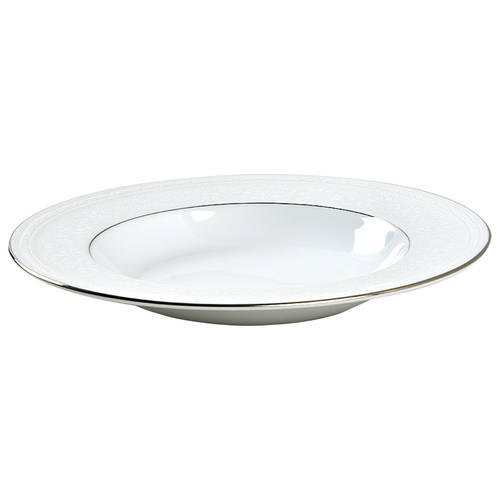 Whitecliff Platinum Rim Soup Bowl by Noritake