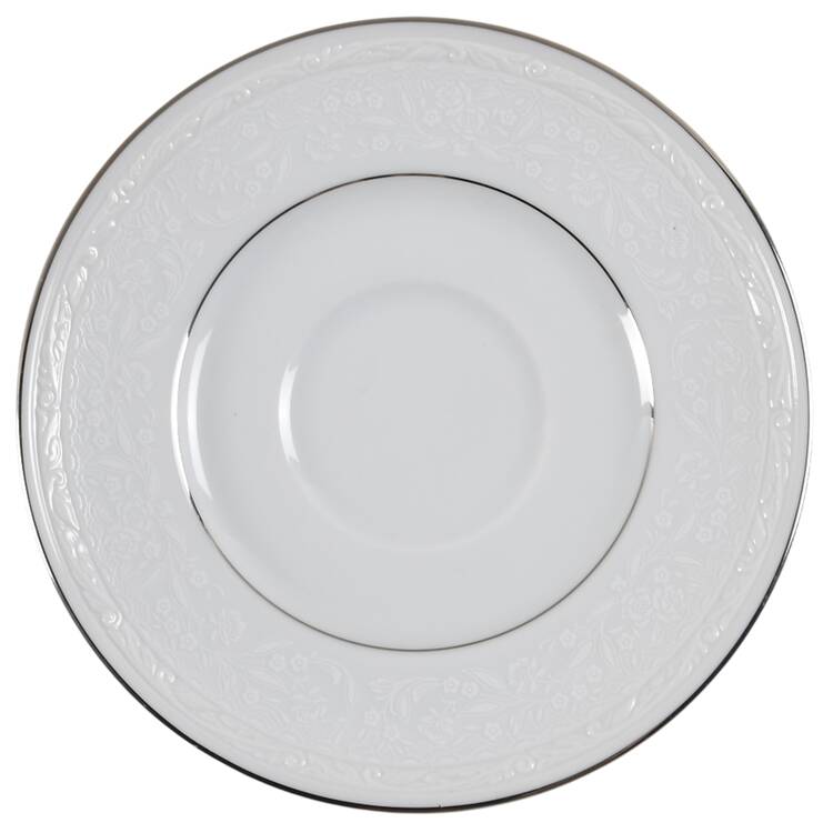 Whitecliff Platinum Saucer by Noritake
