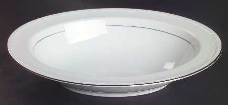 Whitecliff Platinum 11" Oval Vegetable Bowl by Noritake