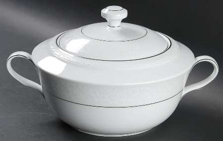 Whitecliff Platinum Round Covered Vegetable by Noritake