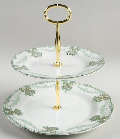 Lucerne 6 5/8"-10"  2 Tiered Serving Tray (Dp, Sp) HC
