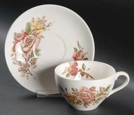 Princess Rose Flat Cup & Saucer Set