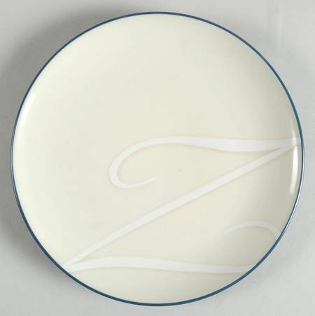 Colorwave Blue Accent Salad Plate Mono "Z"