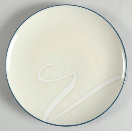 Colorwave Blue Accent Salad Plate Mono "V"