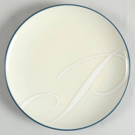 Colorwave Blue Accent Salad Plate Mono "P"