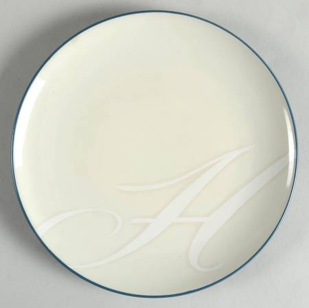 Colorwave Blue Accent Salad Plate Mono "H"