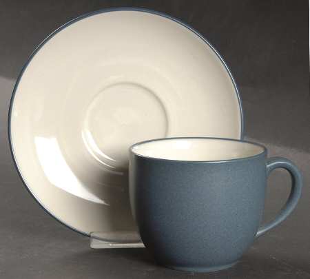 Colorwave Blue Flat Cup & Saucer Set